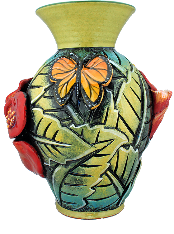 3D Hibiscus Vase