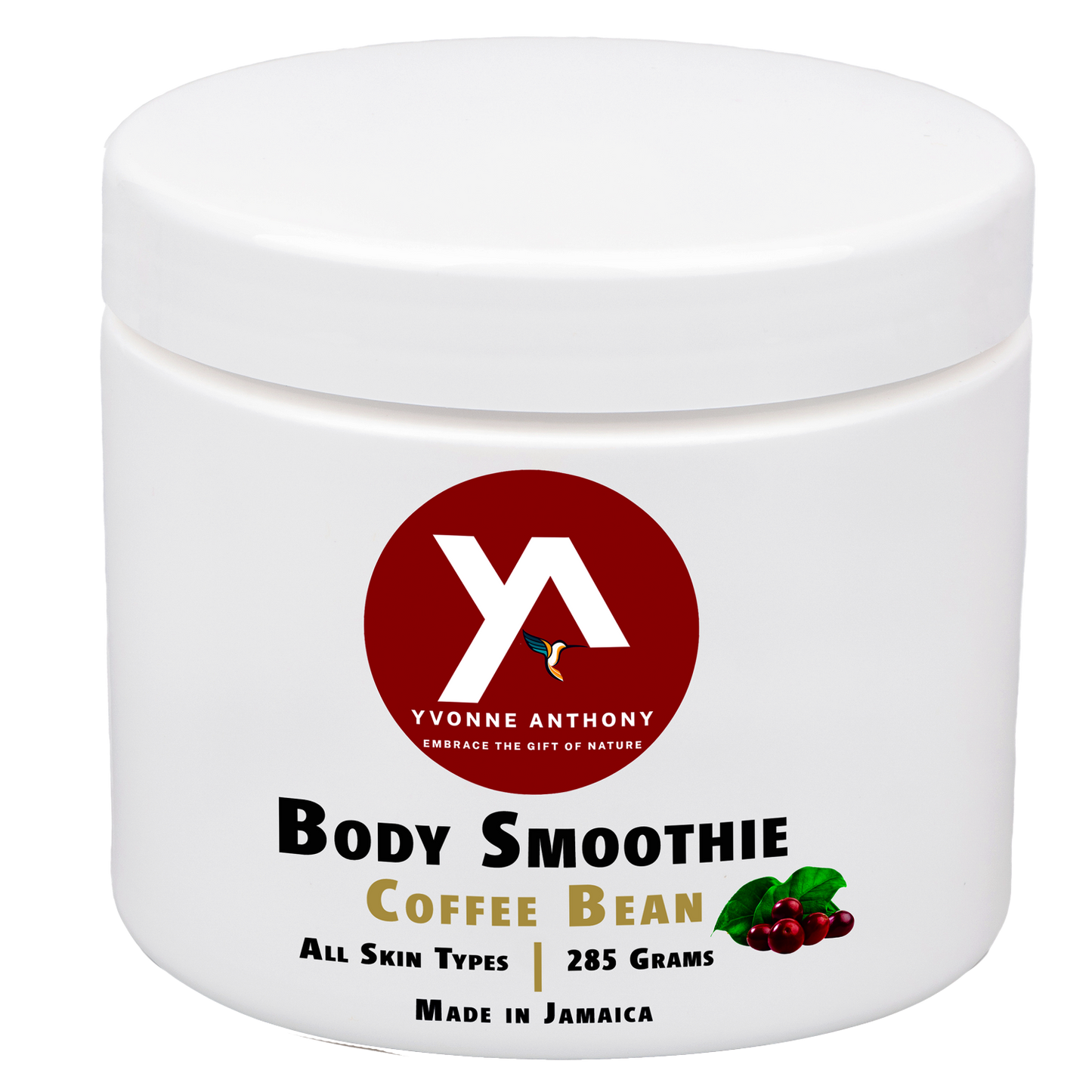 Yvonne Anthony Coffee Bean Body Smoothie—Pamper Your Skin with Luxury Sourced Straight from The Heart of Jamaica.