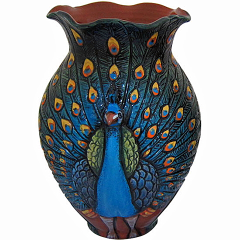 3D Peacock Vase