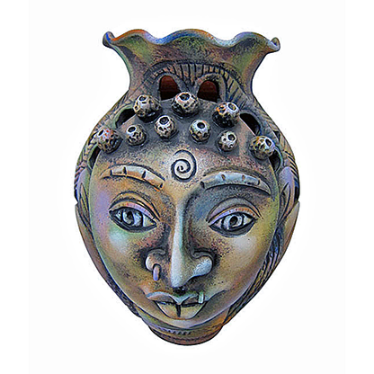 3D Tribal Face Vase