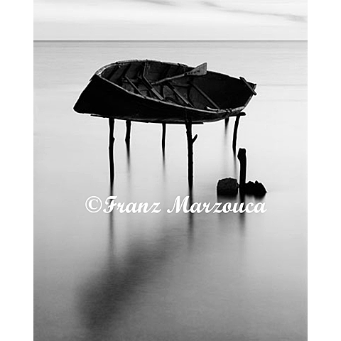 Franz Marzouca's Stilt Boat at Dusk