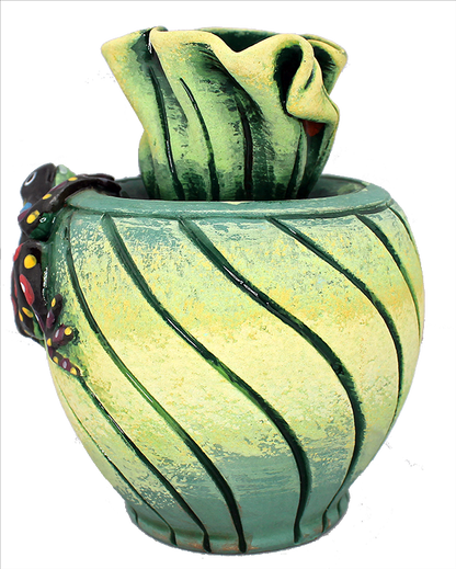 Black Spotted Frog Vase