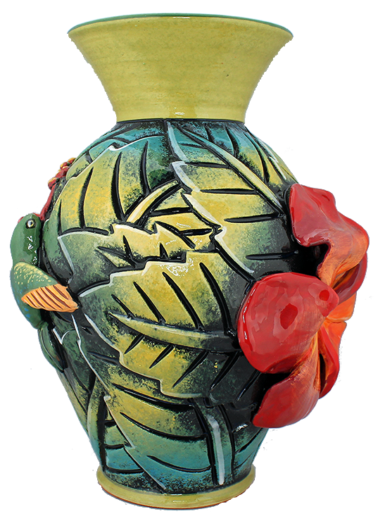 3D Hibiscus Vase